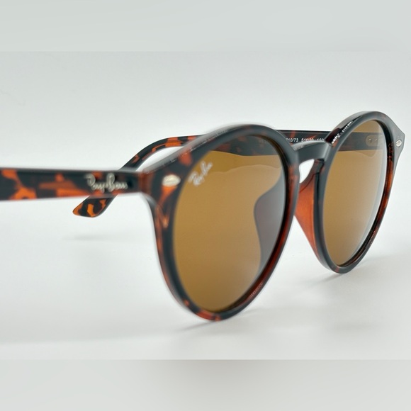 Ray-Ban rb2180 round Lens Classic Tortoise Sunglasses 51-145 - Picture 6 of 12